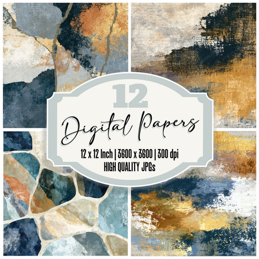 Naturalist Stone Bone Dove Tonal Digital Paper Pack (DDD013091)