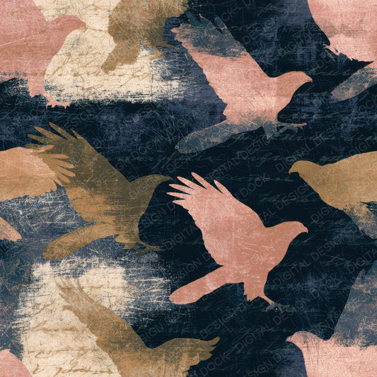 Scratchboard Hawks Dusty Pink Sandstone Digital Paper Pack (DDD013095)