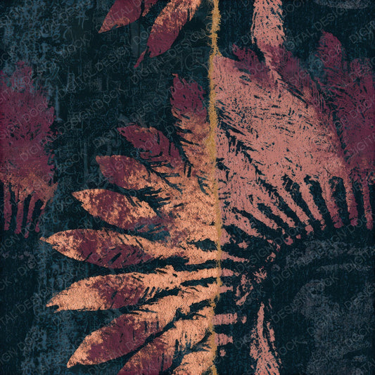 Torn Paper Headdresses Blush Burgundy Seamless Digital Paper Pack (DDD013097)
