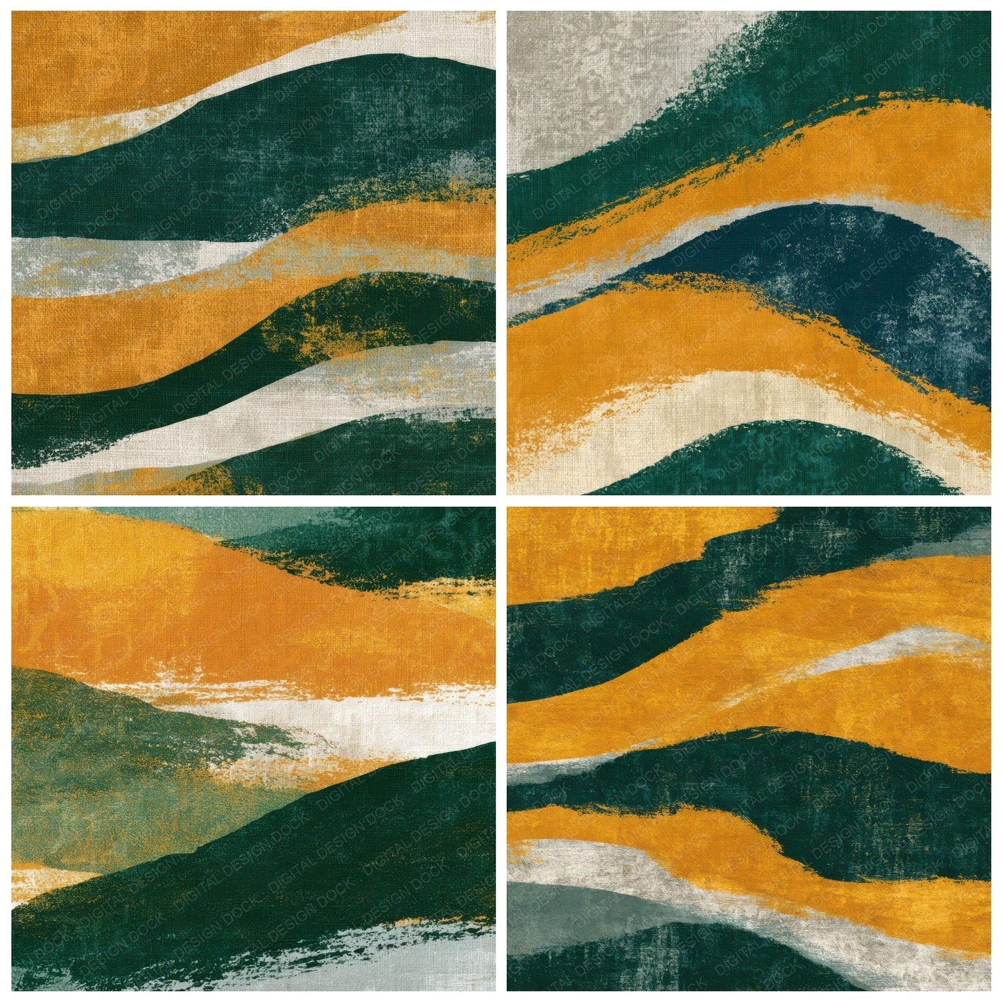 Woodblock Amber Forest Green Texture Digital Paper Pack (DDD013100)