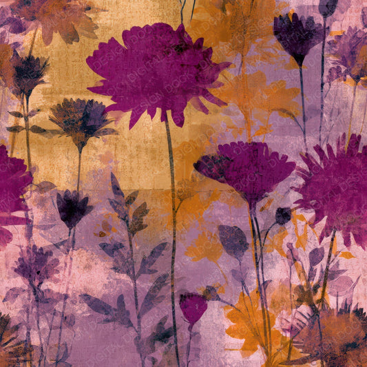 X-ray Wildflowers Amber Magenta Digital Paper Pack (DDD013104)