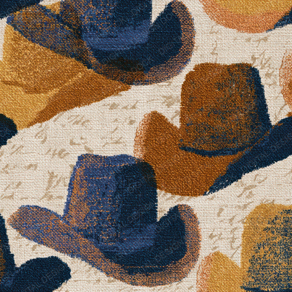 Embroidery Cowboy Hats Sienna Indigo Digital Paper Pack (DDD013112)