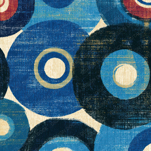 Risograph Vinyl Records Denim Navy Digital Paper Pack (DDD013117)