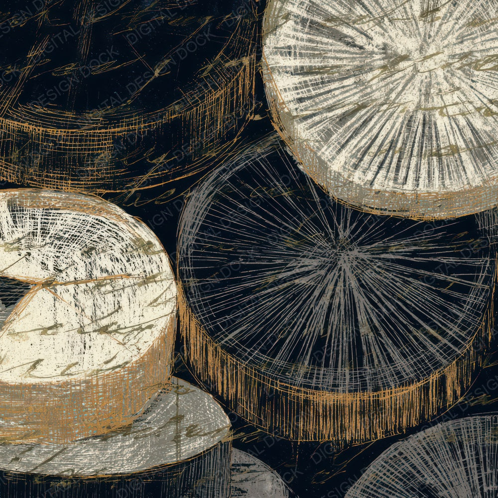 Scratchboard Cheese Wheels Thunder Brass Digital Paper Pack (DDD013118)