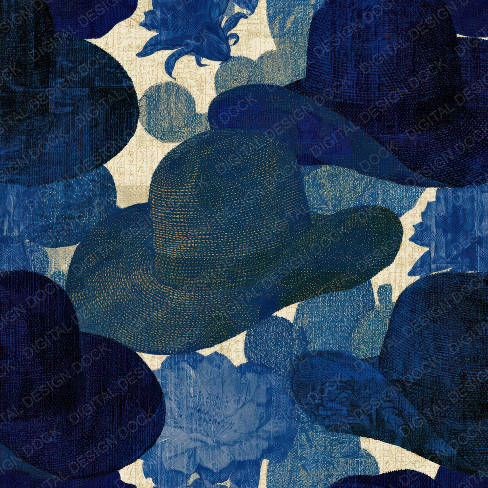 Victorian Cowboy Hat Cactus Denim Digital Paper Pack (DDD013121)