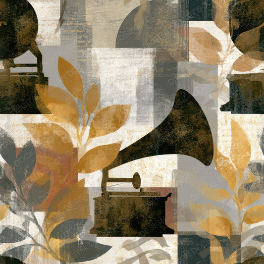 Bohemian Gramophone Mushroom Ivory Digital Paper Pack (DDD013132)