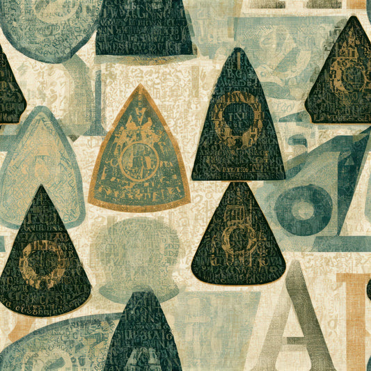 ASCII Ouija Planchette Green Butter Seamless Digital Paper Pack (DDD013149)