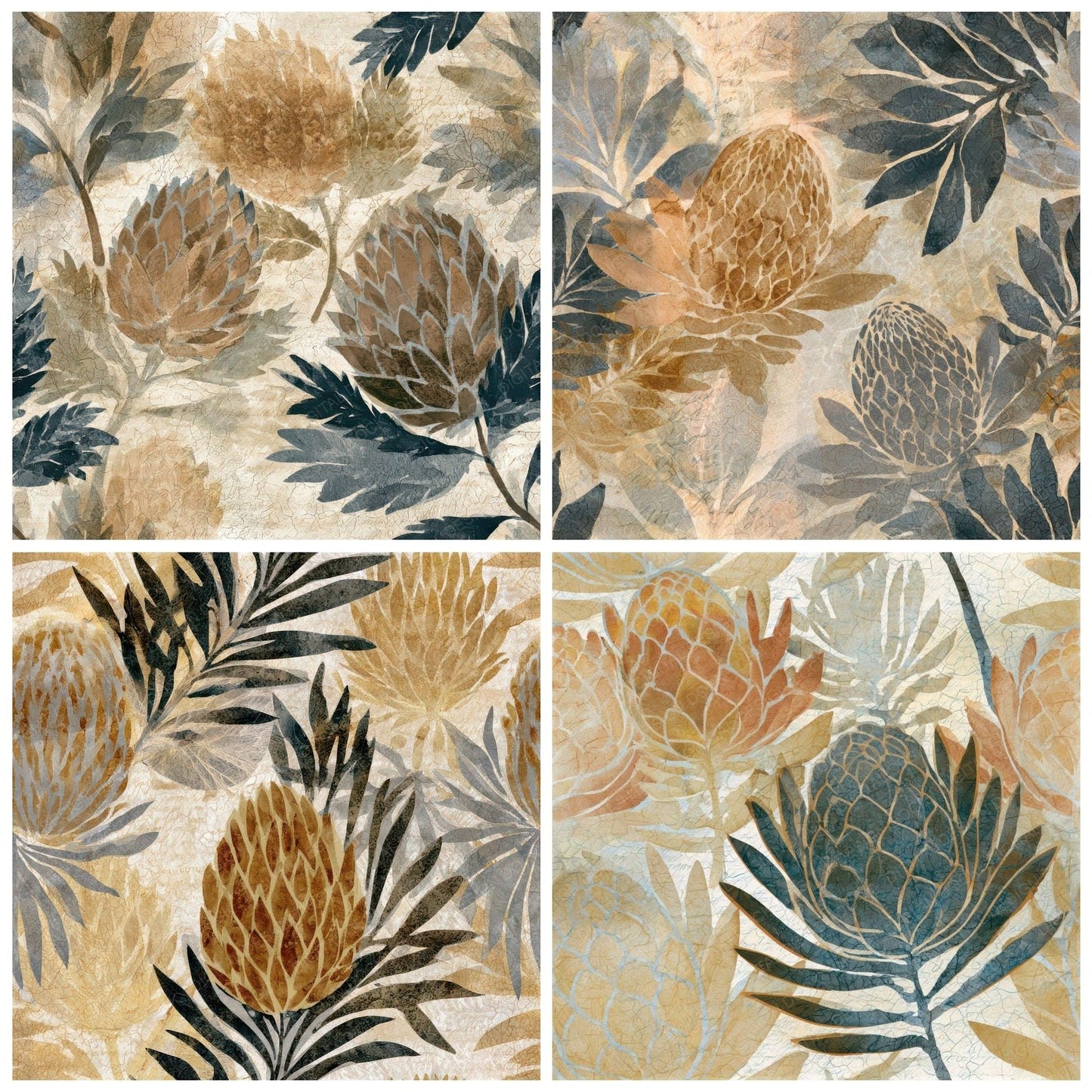 Batik Banksia Sepia Seamless Digital Paper Pack (DDD013155)