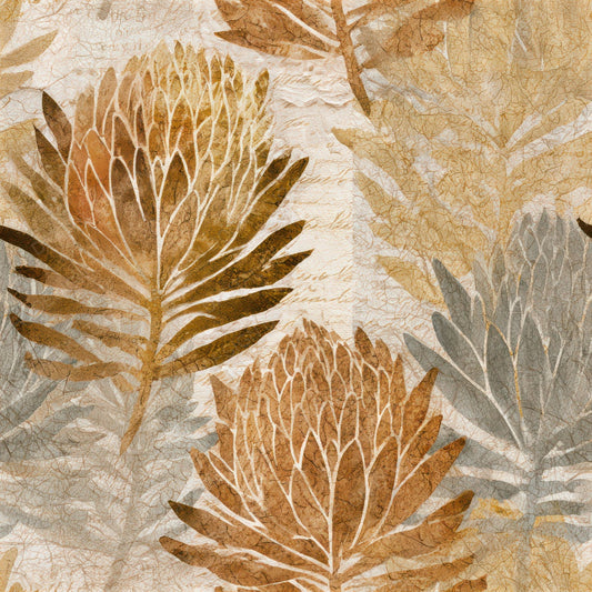 Batik Banksia Sepia Seamless Digital Paper Pack (DDD013155)