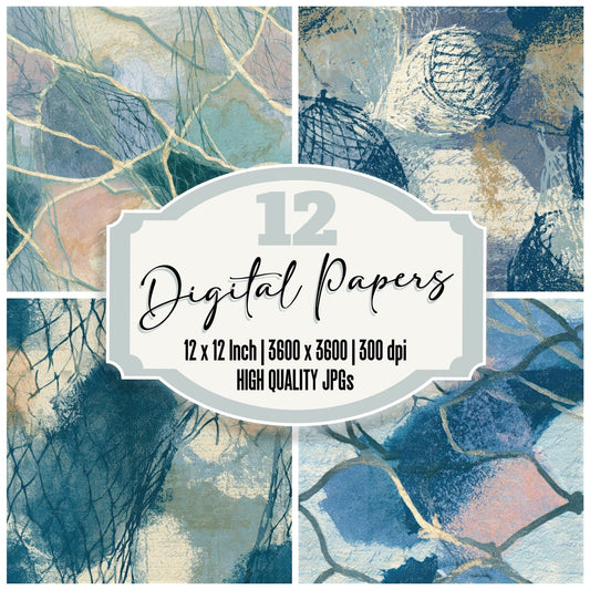Infrared Fishing Nets Driftwood Seamless Digital Paper Pack (DDD013158)