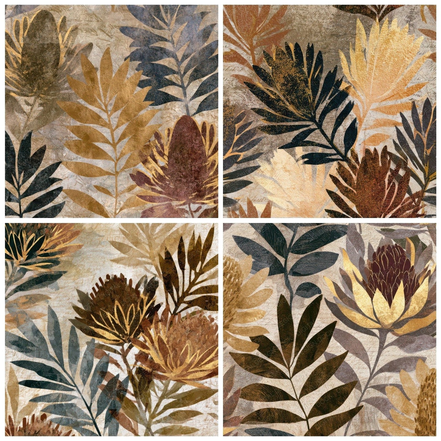 Antique Map Banksia Sepia Parchment Digital Paper Pack (DDD013165)
