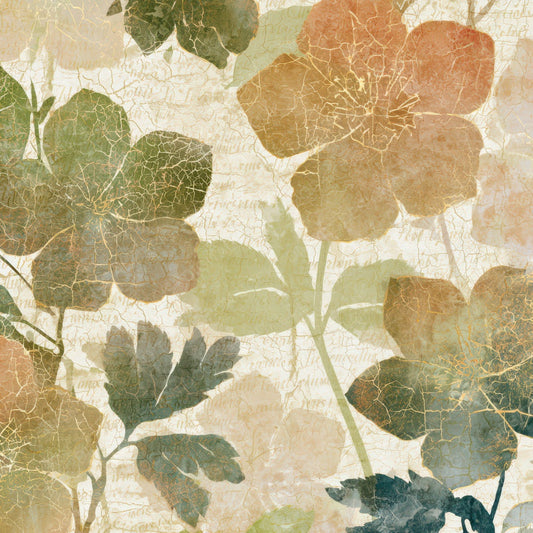 Batik Hellebores Sepia Olive Digital Paper Pack (DDD013168)