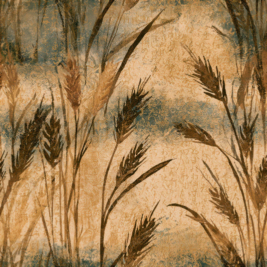 Bohemian Wheat Sepia Seamless Digital Paper Pack (DDD013171)