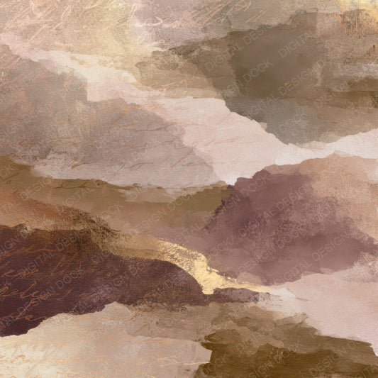 Gouache Sepia Mushroom Tonal Digital Paper Pack (DDD013173)