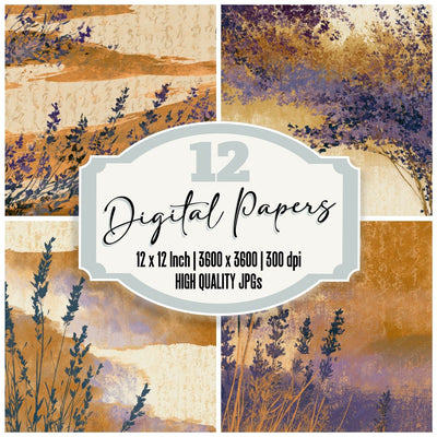 Minimal Lavender Oolong Cream Digital Paper Pack (DDD013177)