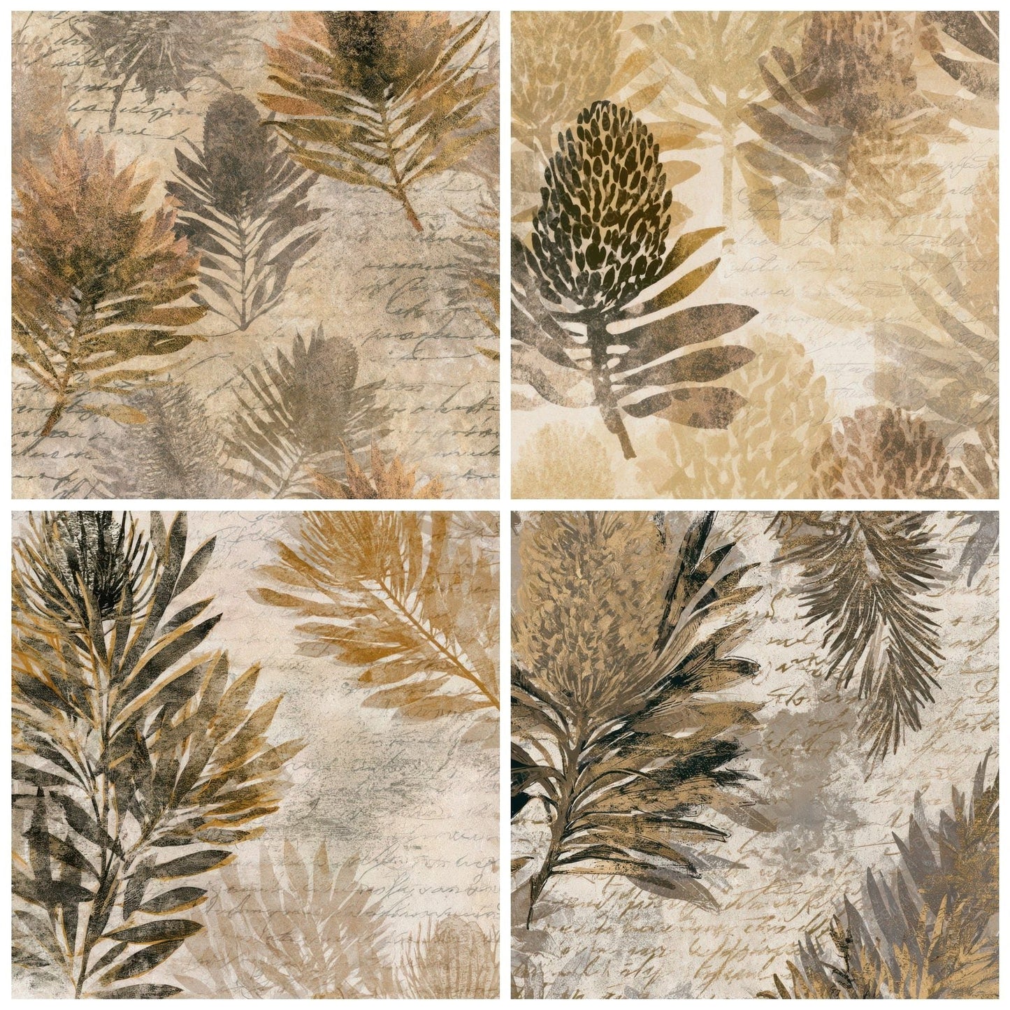Sparse Modern Banksia Sepia Digital Paper Pack (DDD013180)