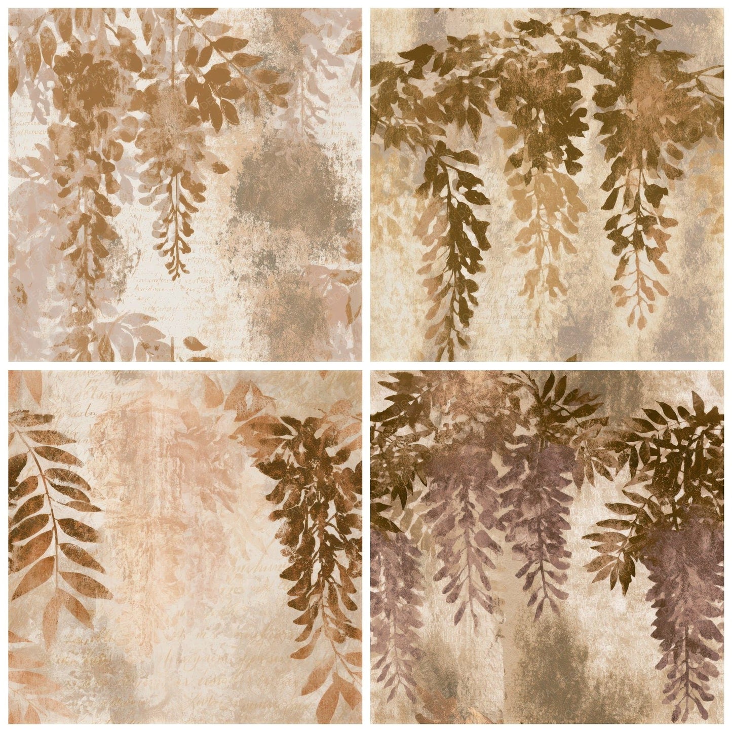 Sparse Wisteria Parchment Seamless Digital Paper Pack (DDD013181)