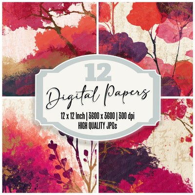 Cherry Currant Abstract Digital Paper Pack (DDD013187)