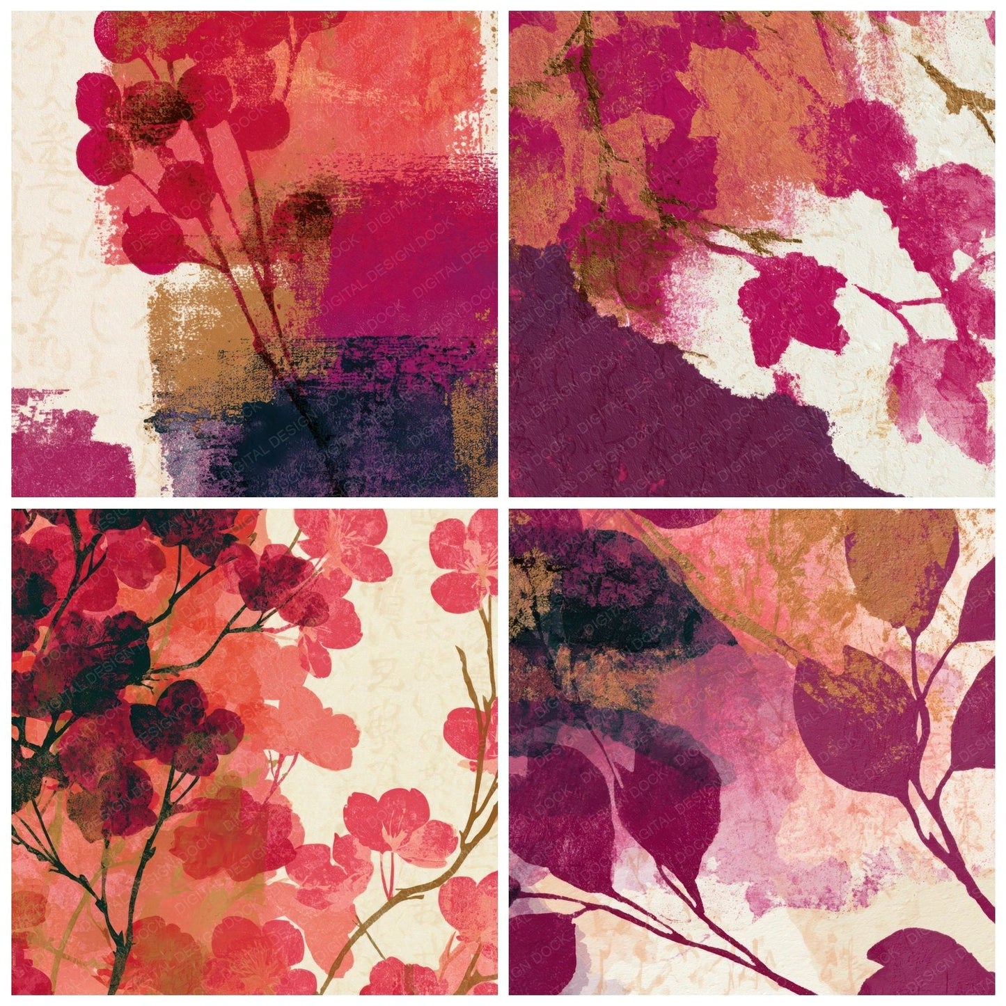 Cherry Currant Abstract Digital Paper Pack (DDD013187)