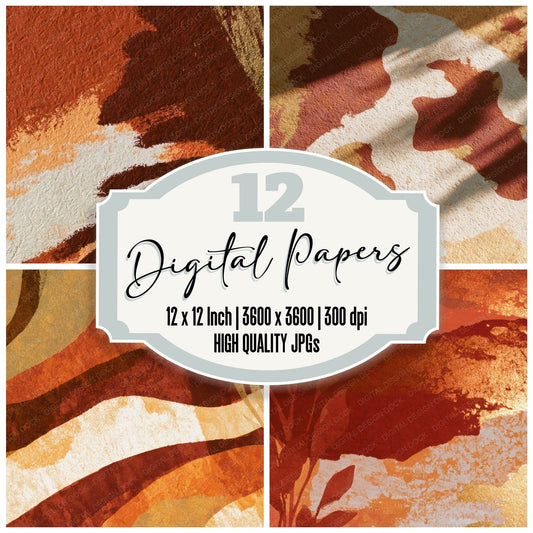 Copper Umber Tonal Digital Paper Pack (DDD013189)