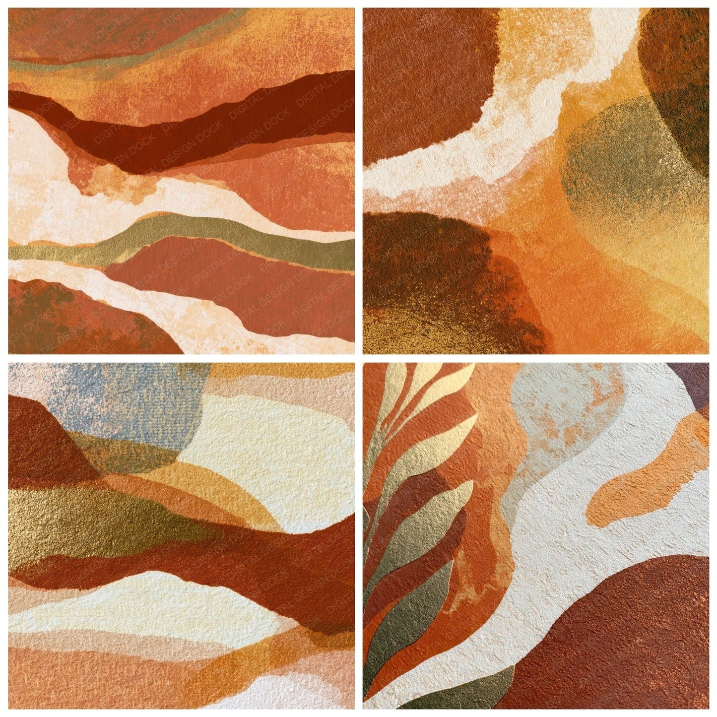 Copper Umber Tonal Digital Paper Pack (DDD013189)