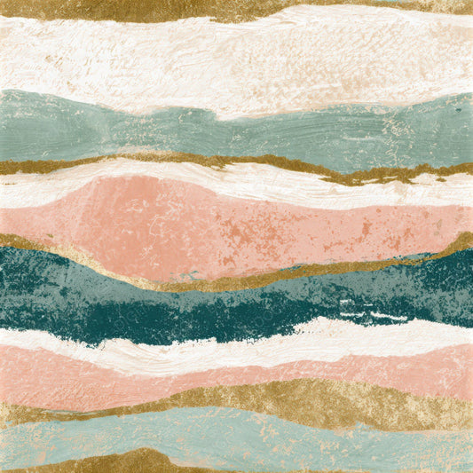 Linocut Blush Mint Abstract Seamless Digital Paper Pack (DDD013193)