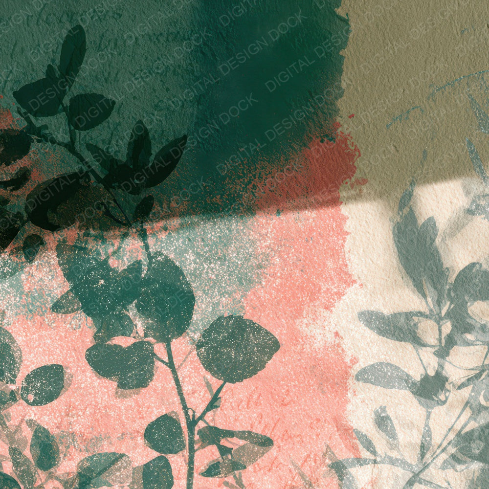 Photogram Dewy Green Blush Tonal Digital Paper Pack (DDD013197)