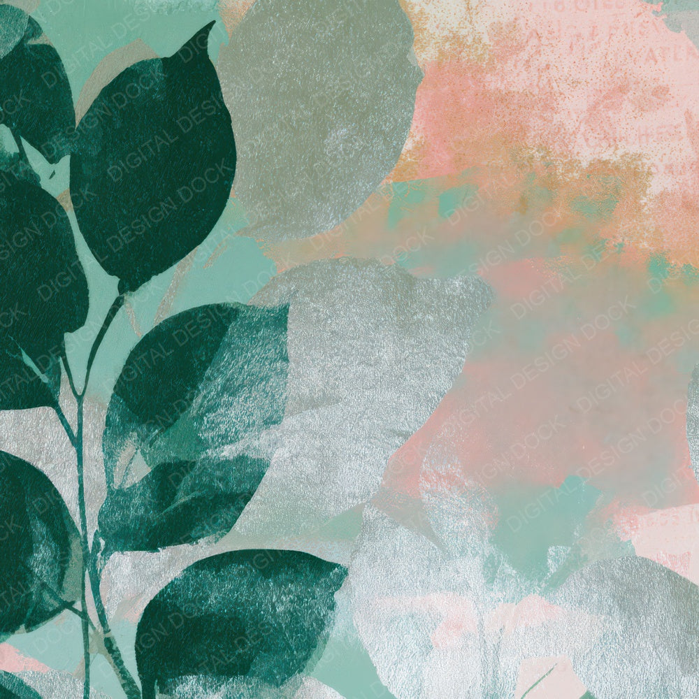 Photogram Dewy Green Blush Tonal Digital Paper Pack (DDD013197)
