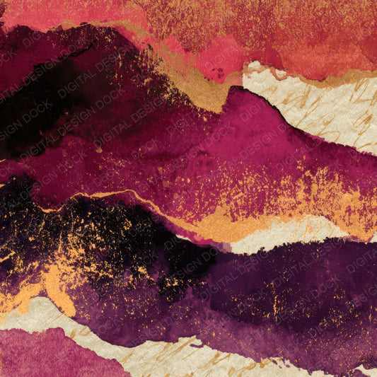 Sumi-e Garnet Wine Tonal Digital Paper Pack (DDD013200)