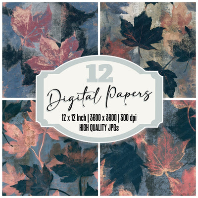 Monoprint Maple Jet Rose Seamless Digital Paper Pack (DDD013236)