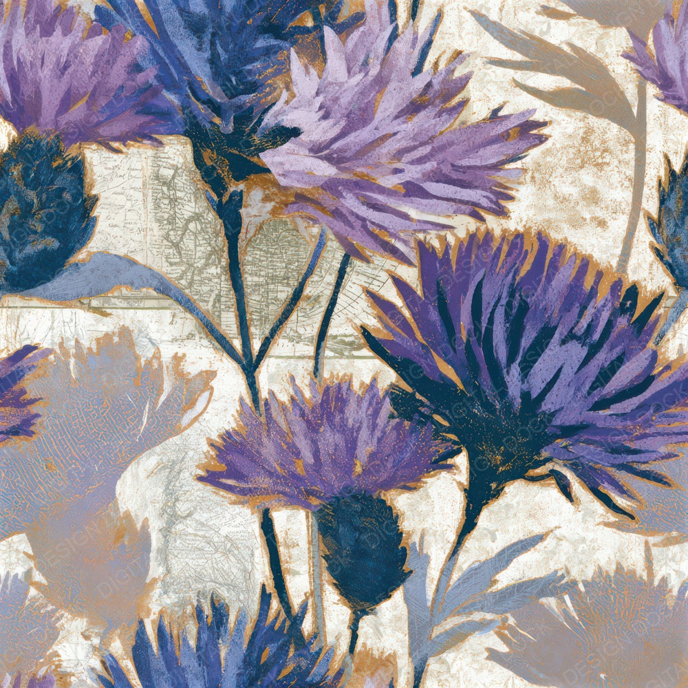 Naturalist Thistle Amethyst Lavender Seamless Digital Paper Pack (DDD013237)