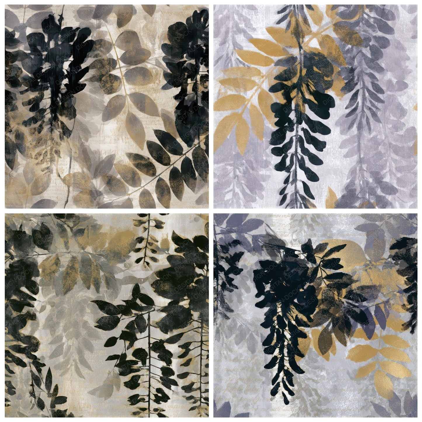 Photogram Wisteria Slate Seamless Digital Paper Pack (DDD013253)
