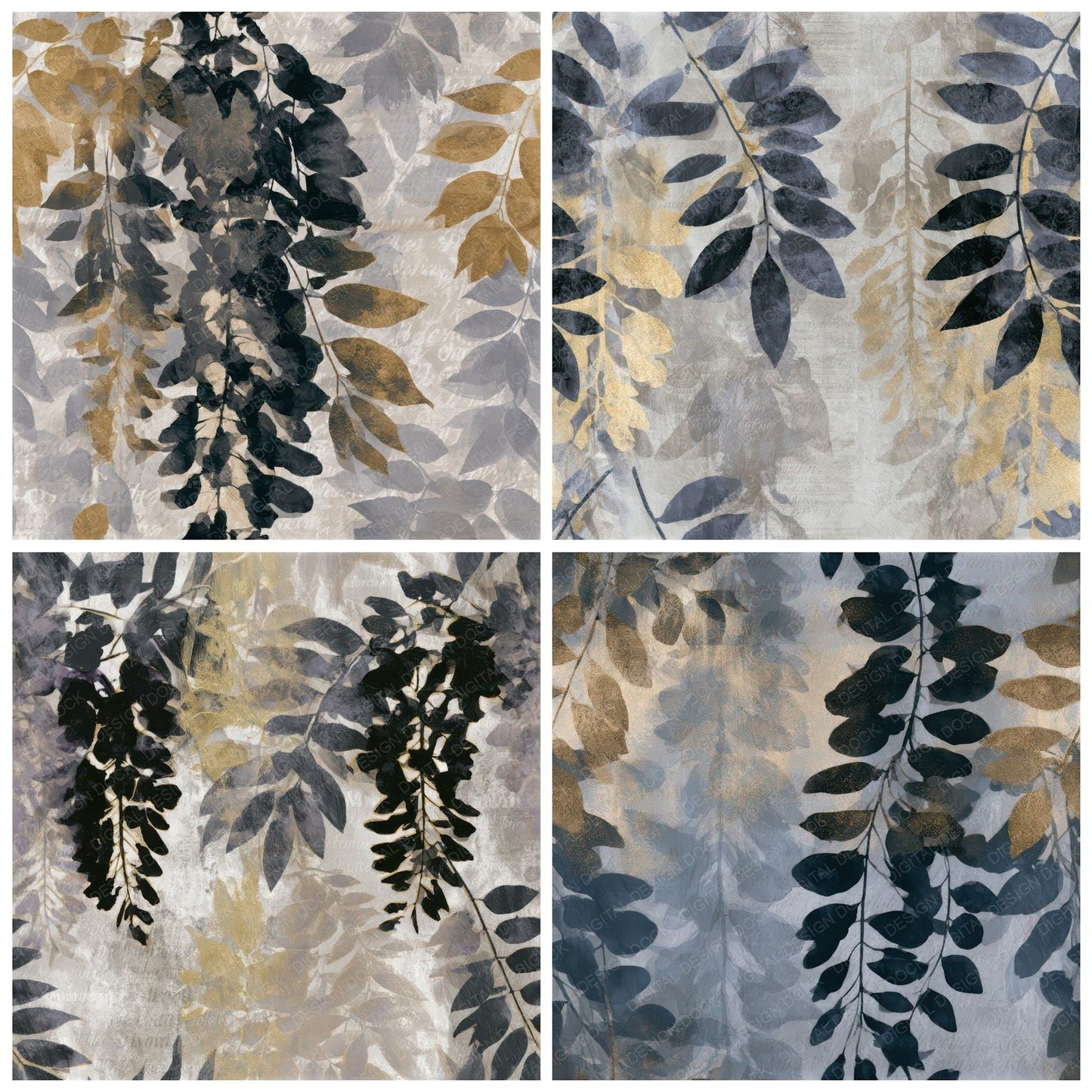 Photogram Wisteria Slate Seamless Digital Paper Pack (DDD013253)