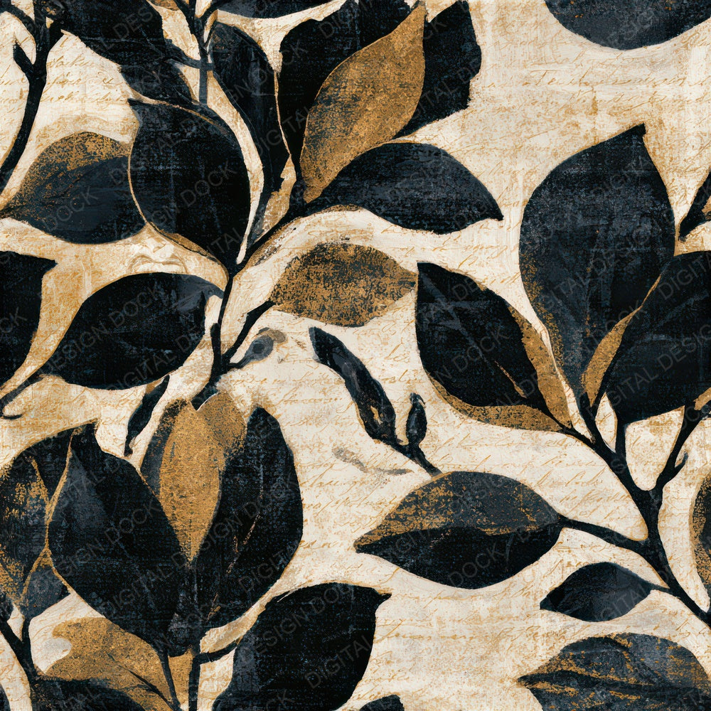 Monoprint Magnolia Cream Black Seamless Digital Paper Pack (DDD013268)