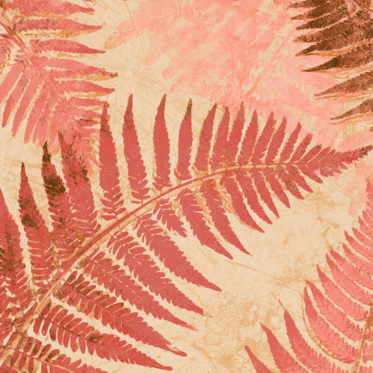 Minimal Fern Coral Dusty Pink Digital Paper Pack (DDD013305)