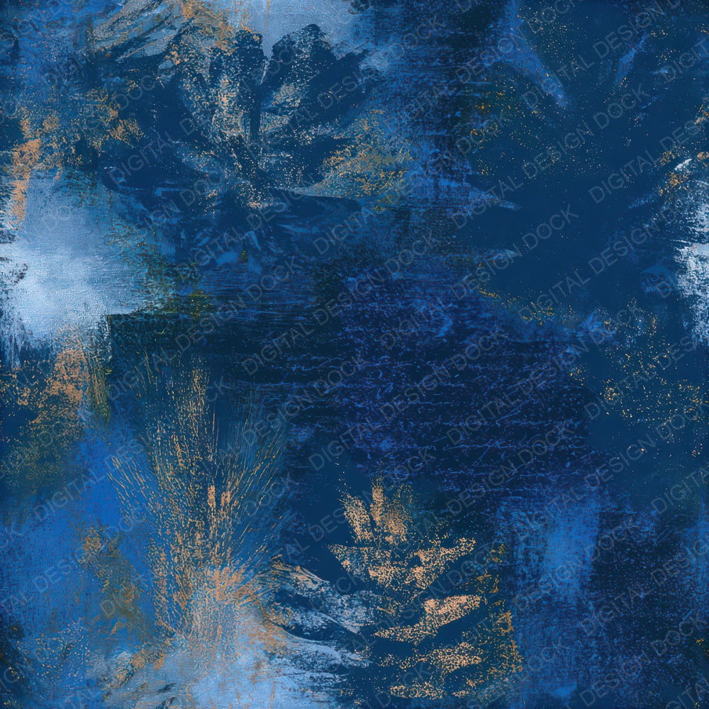 Minimal Pine Cone Navy Blue Seamless Digital Paper Pack (DDD013307)