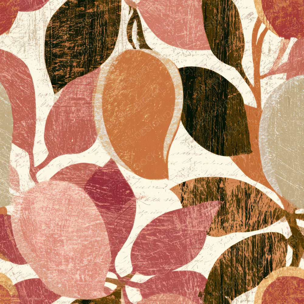Woodcut Mangoes Dusty Pink Sandstone Digital Paper Pack (DDD013338)