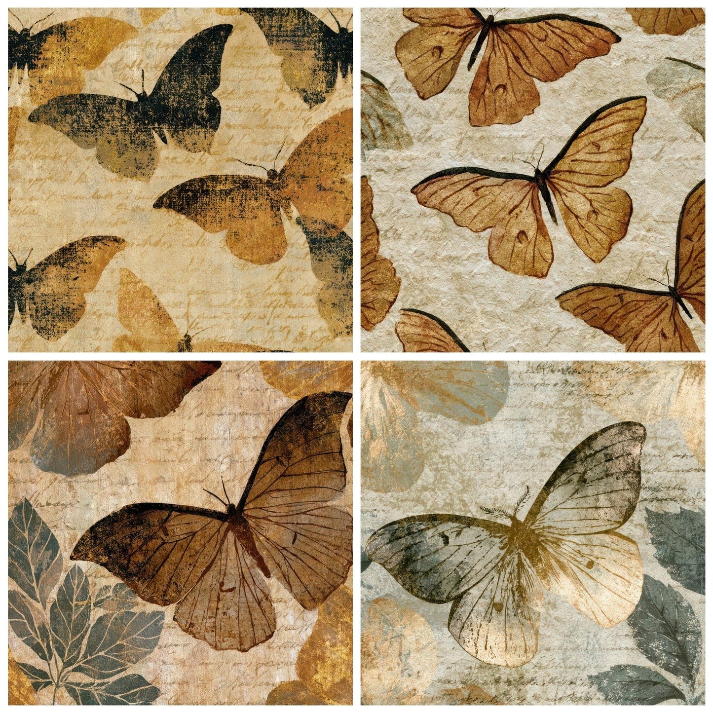 Minimal Luna Moth Sepia Parchment Digital Paper Pack (DDD013346)