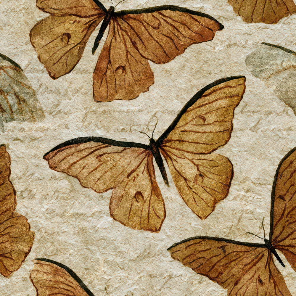 Minimal Luna Moth Sepia Parchment Digital Paper Pack (DDD013346)