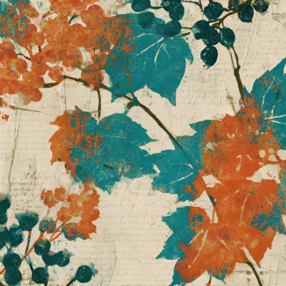 Monoprint Berry Tangerine Aqua Digital Paper Pack (DDD013348)
