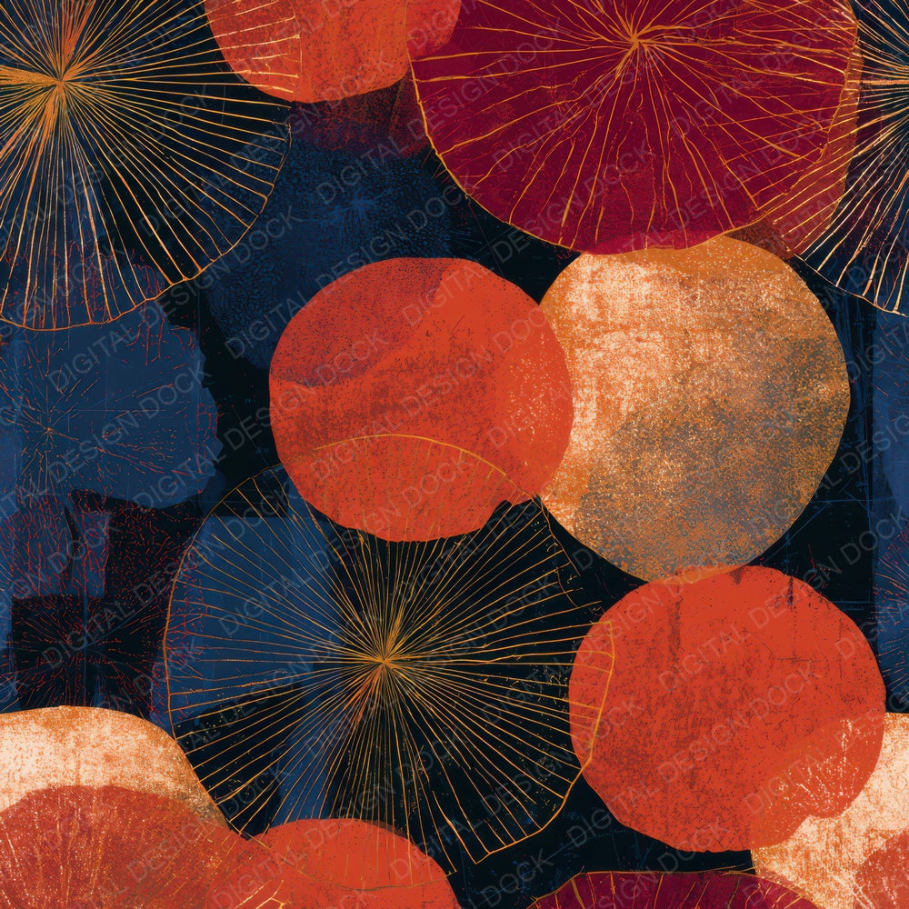 X-ray Puffballs Oxblood Copper Digital Paper Pack (DDD013361)