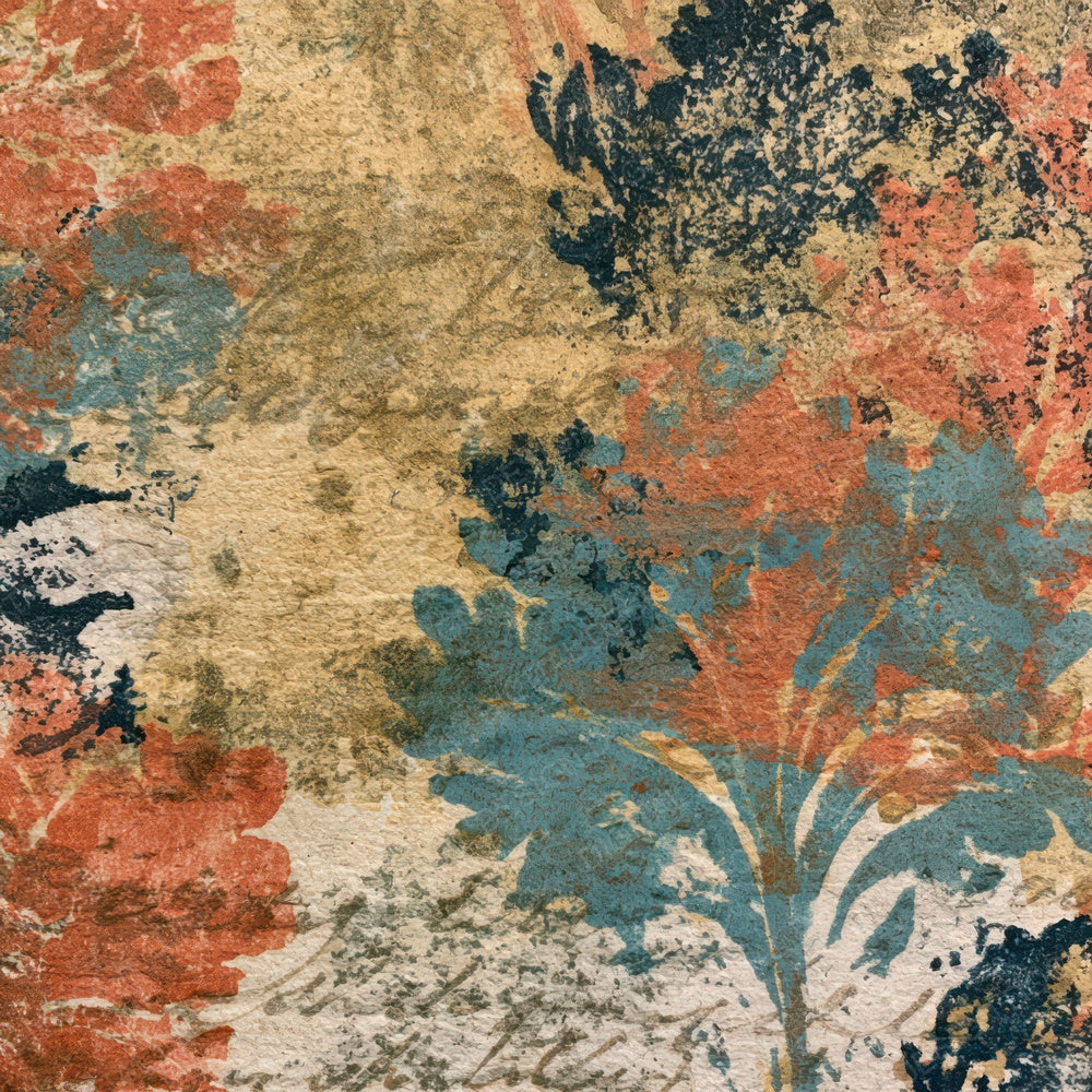 Monoprint Lichen Coral Turquoise Digital Paper Pack (DDD013369)