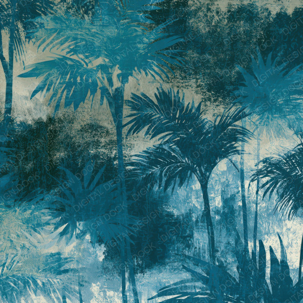 X Ray Neon Palms Teal Bone Digital Paper Pack (DDD013383)