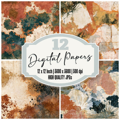 X-ray Moss Sienna Sand Digital Paper Pack (DDD013384)