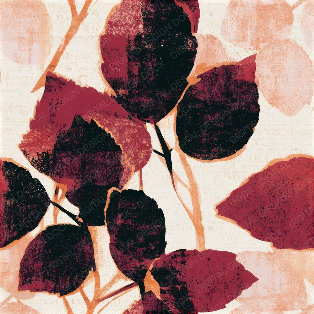 Minimal Blackberry Bone Seamless Digital Paper Pack (DDD013387)
