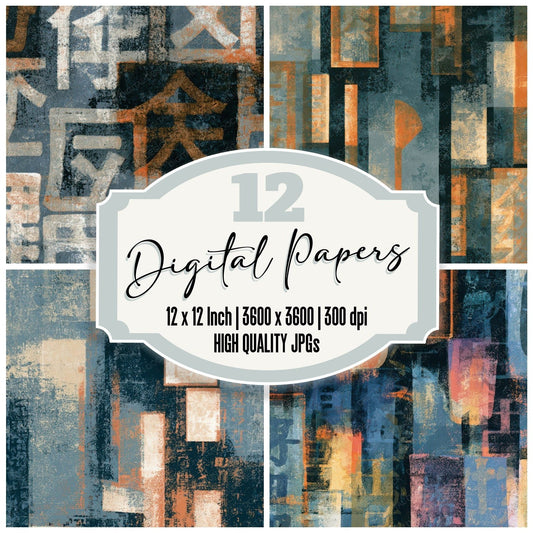 Monoprint Neon Signs Oyster Storm Digital Paper Pack (DDD013392)