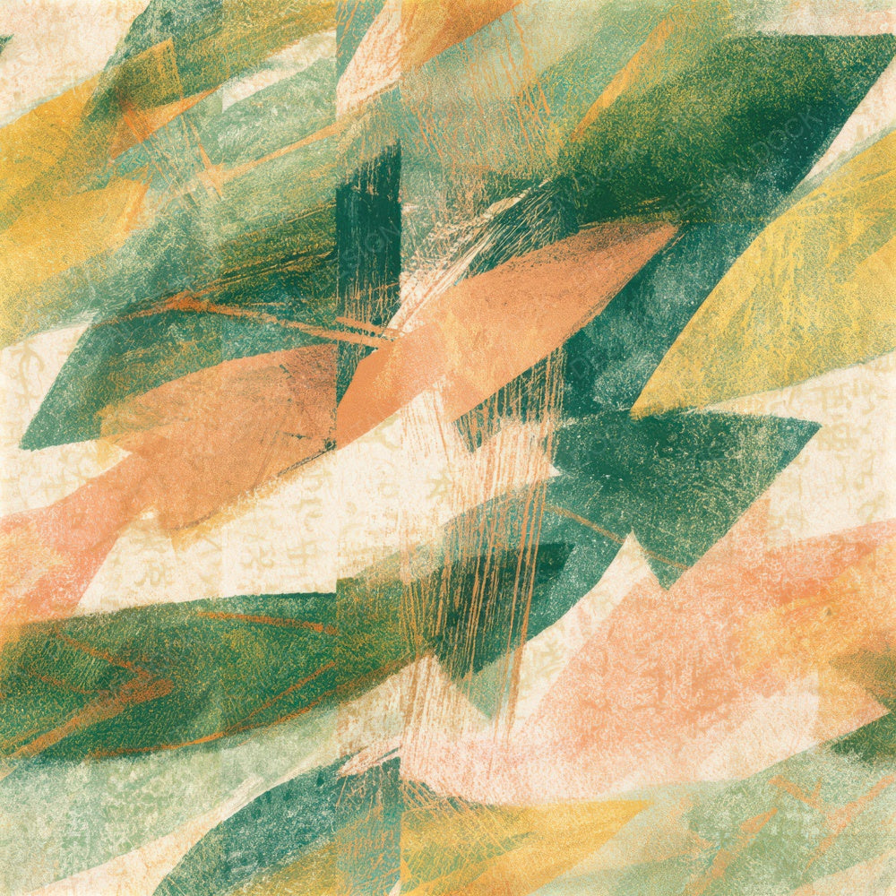 Woodblock Neon Arrows Sage Seamless Digital Paper Pack (DDD013396)