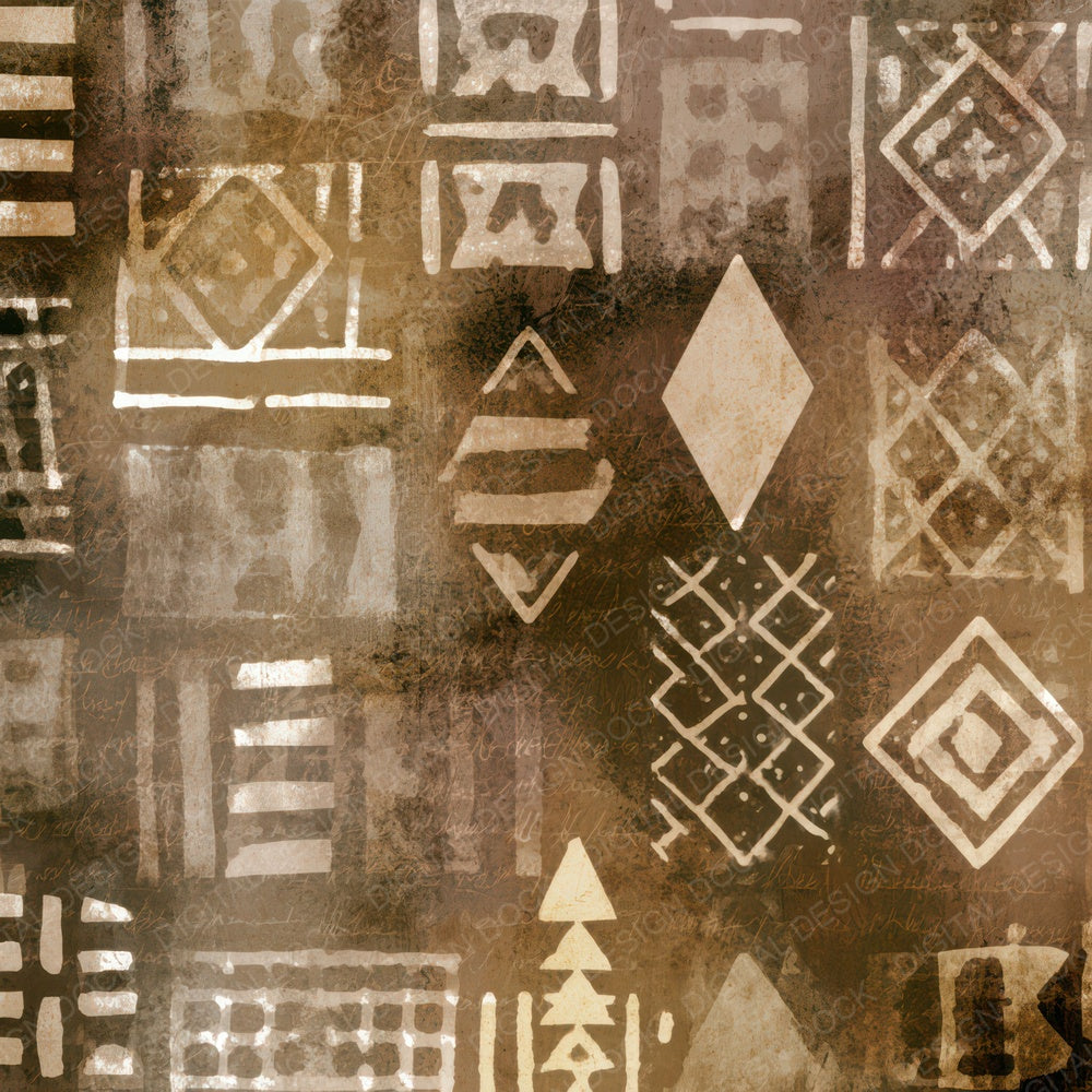 X-ray Mudcloth Sepia Parchment Digital Paper Pack (DDD013403)
