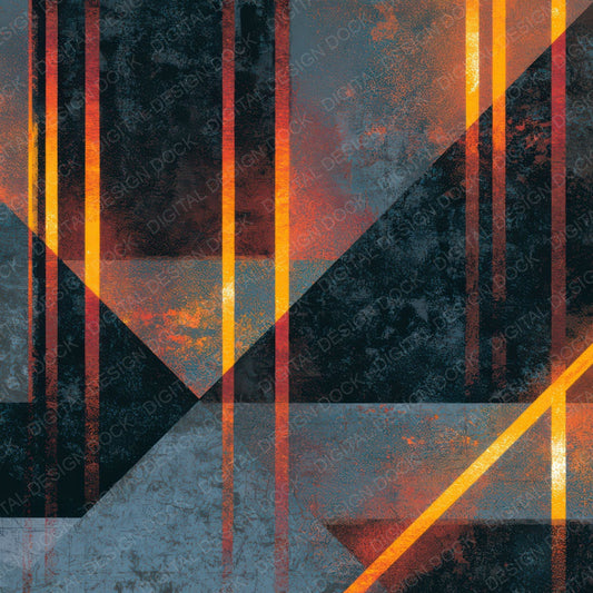 Woodblock Neon Tubes Slate Pewter Digital Paper Pack (DDD013418)