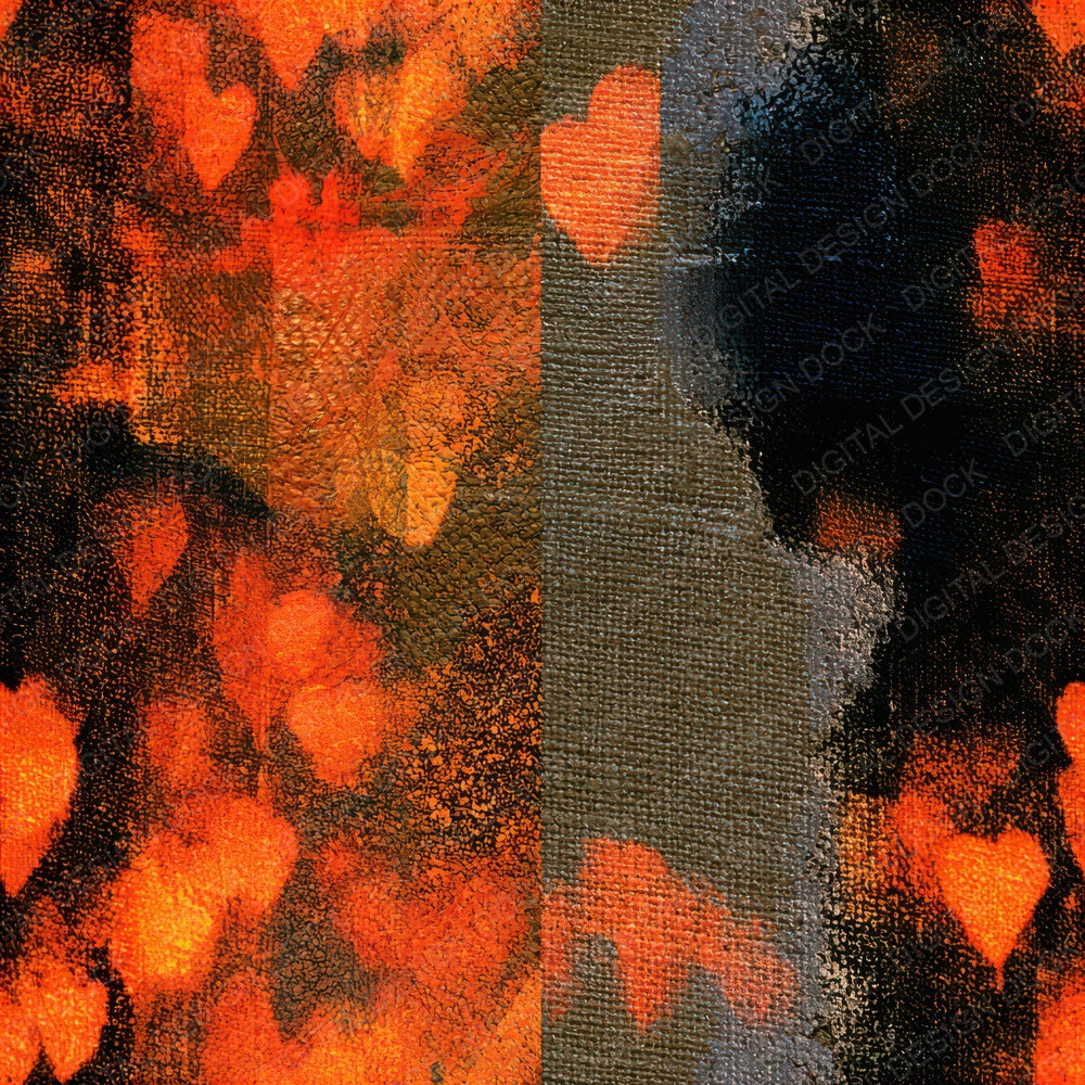 Minimal Neon Hearts Copper Seamless Digital Paper Pack (DDD013427)